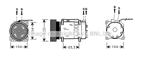 AVA QUALITY COOLING Компрессор, кондиционер RTK282